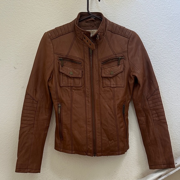 Michael Kors Jackets & Blazers - Michael Kors Tan Leather Jacket, Soft and Vintage